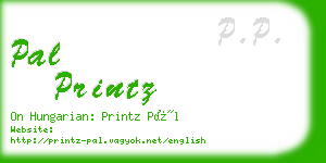 pal printz business card